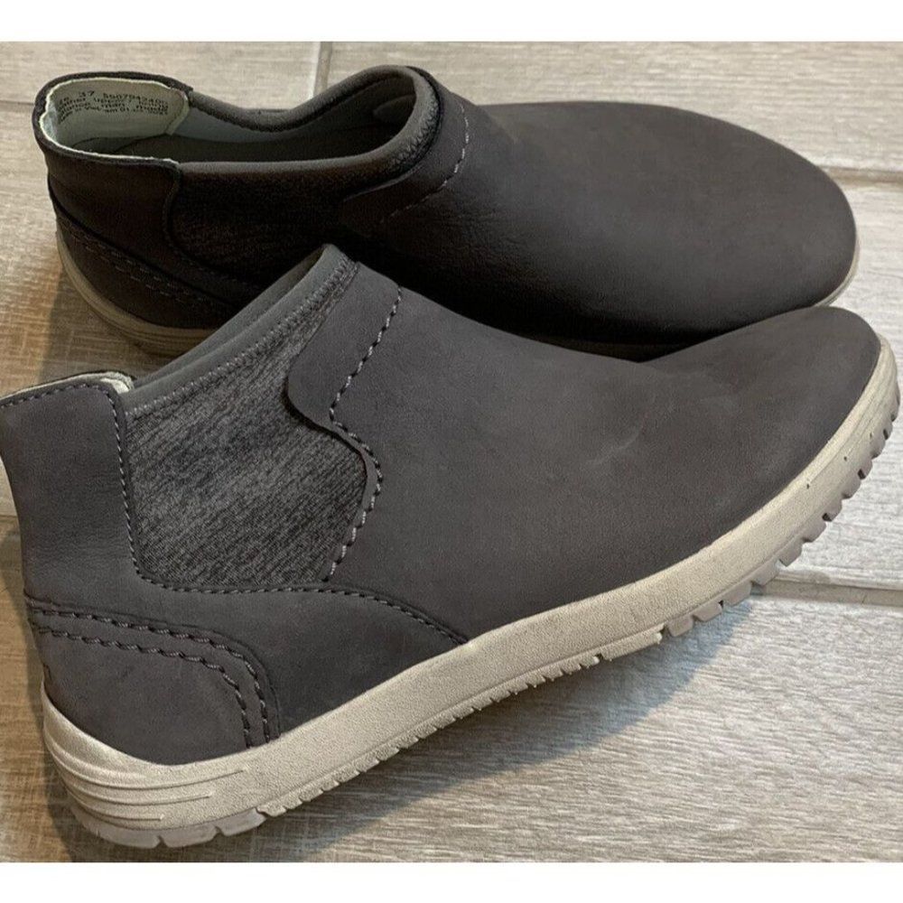 Dansko Charcoal Slip-On Nubuck Ankle Booties